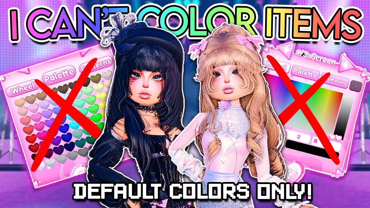 Playing *STYLE SHOWDOWN* But I CAN'T COLOR ANYTHING in DRESS TO IMPRESS! (Roblox)