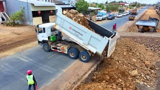 Use of Dozer SHANTUI significantly eliminates the need for rock-loading dump trucks in construction