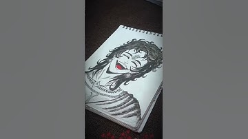 Krishna ji Sketch💕|How to Draw Krishna in Anime Style|Anime Art|Krishna drawing|Charcoal Sketching