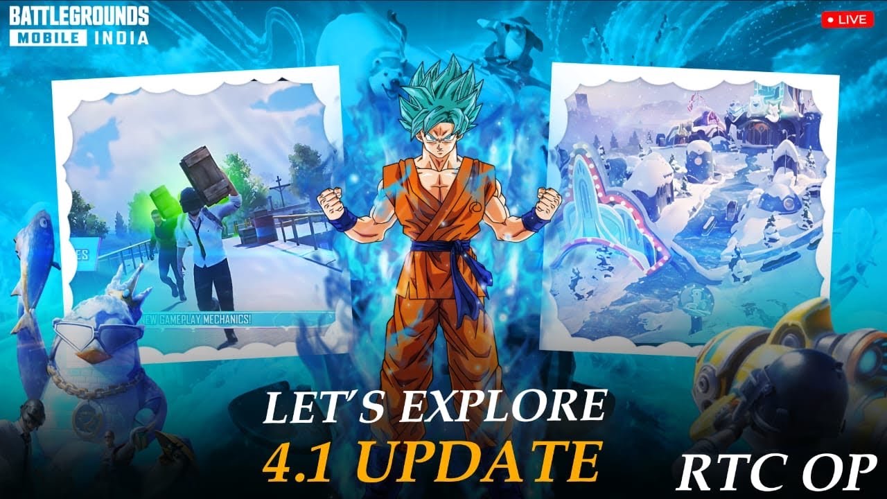 RTC OP LIVE 🔥BGMI 4.1 UPDATE RUSH GAMEPLAY 💀