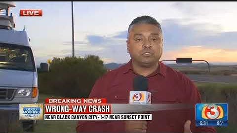 4 people transported after wrong-way crash on SB I-17 at MP251