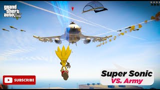 Super Sonic the hedgehog vs Los Santos army - GTA 5 Sonic Mod - CocoBibu screenshot 5