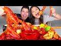 King Crab Legs & Whole Lobster • Boiling Crab Seafood Boil • MUKBANG