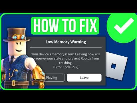[FIXED] ROBLOX LOW MEMORY WARNING IOS | How To Fix Low Memory On Roblox