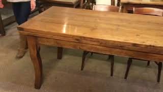 Thick top oak double draw leaf