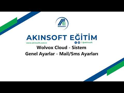 WolvoxCloud - Sistem - Genel Ayarlar - Mail/Sms Ayarları