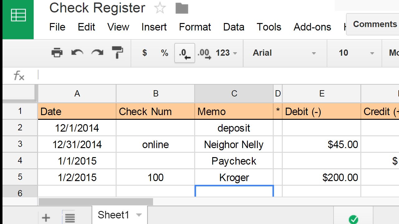 Balance Checkbook Excel Template from i.ytimg.com