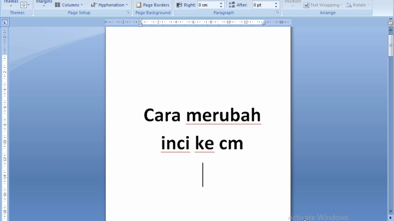 Cara Mengatur Ukuran Inci Ke Cm Di Ms Word Youtube 19800 Hot Sex Picture