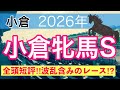 【小倉牝馬ステークス2026】蓮の競馬予想(全頭短評)〜日経新春杯はリビアングラス穴馬推奨