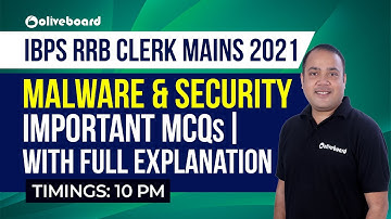 Computer Awareness for RRB Clerk Mains 2021 | MALWARE & SECURITY | Important MCQs With  Explanation