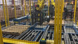 Alba Manufacturing Pallet Stacker/Destacker within a Robotic System