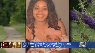 Vigil For Murdered Pregnant Woman, 3 Year-Old Daughter, Suspect Held Without Bail