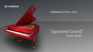 Colossus Piano App: the red "Japanese Grand" piano model. screenshot 4