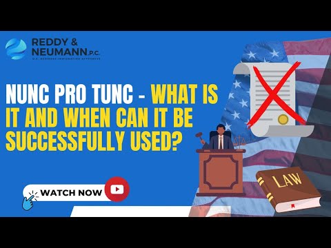 ቪዲዮ: በፍቺ ውስጥ nunc pro tunc ምንድን ነው?