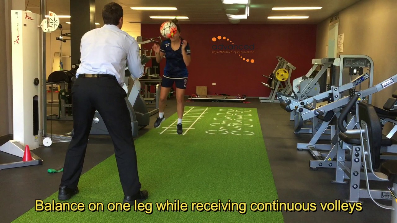 FOOTBALL PREHAB SINGLE LEG VOLLEY HEAD YouTube