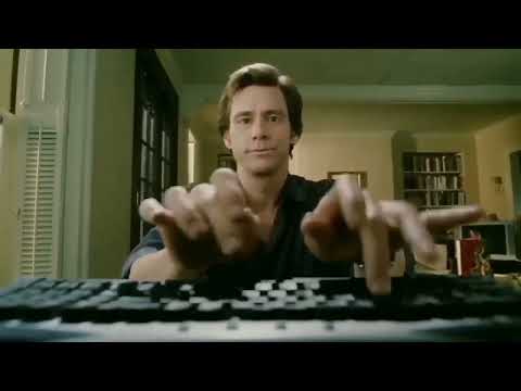 Jim Carrey First typing keyboard meme template