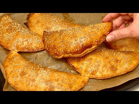 БЕЗ грамма жира! ВСЕ В ВОСТОРГЕ! Очень вкусные Хрустящие ЧЕБУРЕКИ из лаваша в духовке