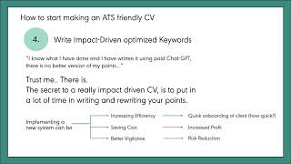 How to start making an ATS friendly CV   ATS Part 3