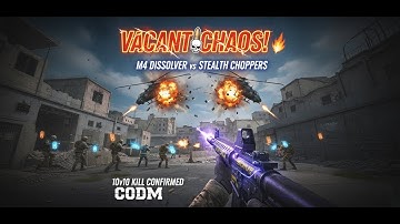 10v10 KILL CONFIRMED on VACANT! 💥 Destroying Stealth Choppers with M4 Dissolver | COD Mobile