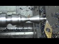 PM1127 Lathe turning steel into chess piece.