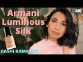 Armani Luminous Silk Foundation Wear Test & Review | Swatches of 6, 6.25, 6.5, 7.5 and 7.75