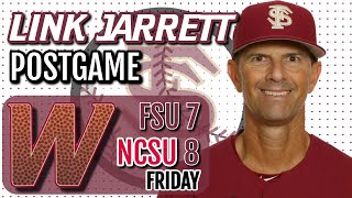 FSU Baseball | FSU coach Link Jarrett on 8-7 loss to NC State | Warchant TV #FSU