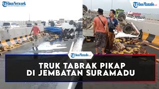 Truk Tabrak Pikap Di Jembatan Suramadu 1 Orang  Terluka