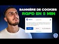 Installer une bannière de cookies RGPD sur Wordpress (facilement et gratuitement)