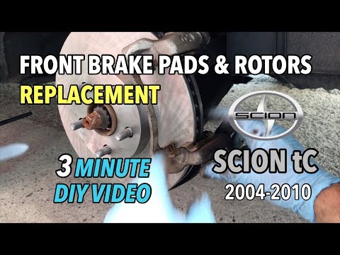 Scion tC Front Brake Pads & Rotors Change - 2004-2010 - 3 Minute DIY Video