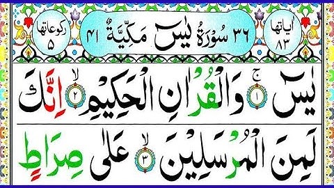 Surah Yasin (Yaseen) سورة يس | Heart touching marvelous beautiful voice | aaribislamic