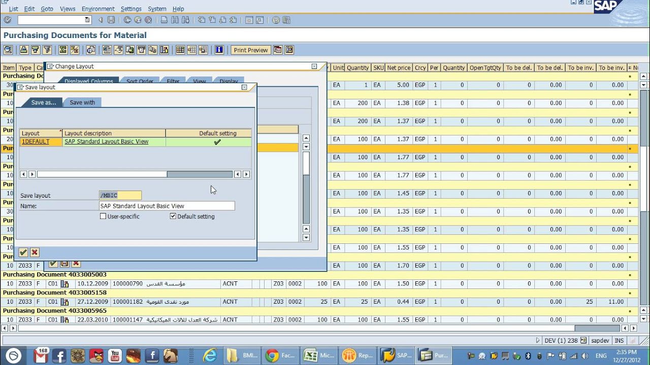 sap table with po account assignment