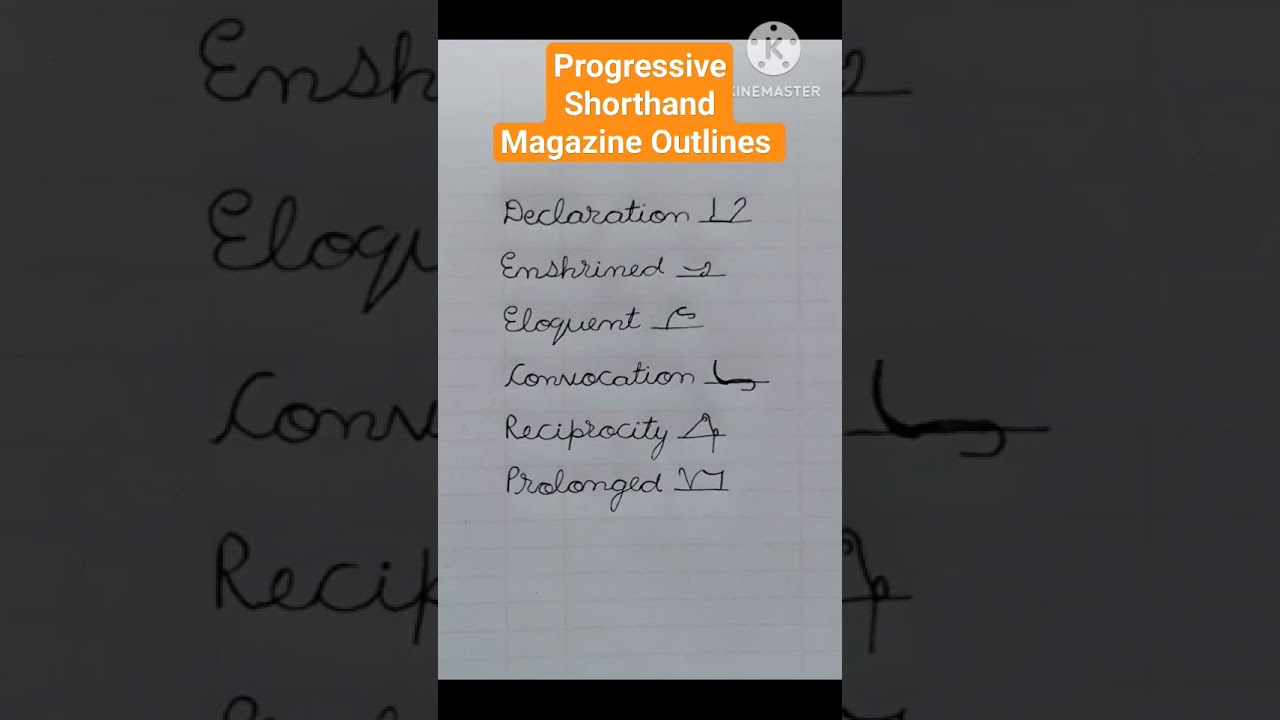 Important Outlines of Progressive Shorthand Magazine # Viral # ytshorts
