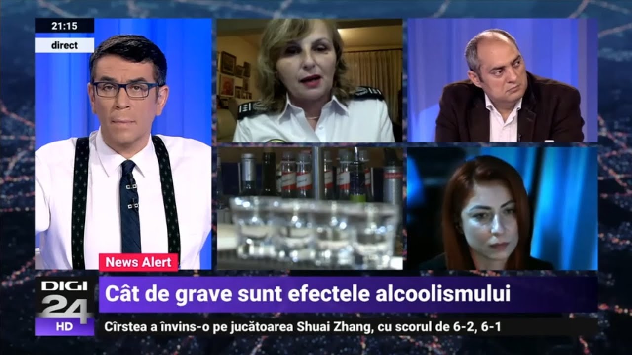 Despre alcool, alcoolism și efectele acestuia în emisiunea Jurnalul de seară