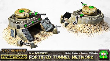 GLA Fortress 1 vs 2 USA High Tech (MOD OPERATION FIRESTORM) C&C Generals Zero Hour