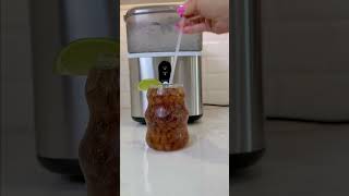 this nugget ice machine changes everything about your drinks ..:soft, chewable ice at home just hits