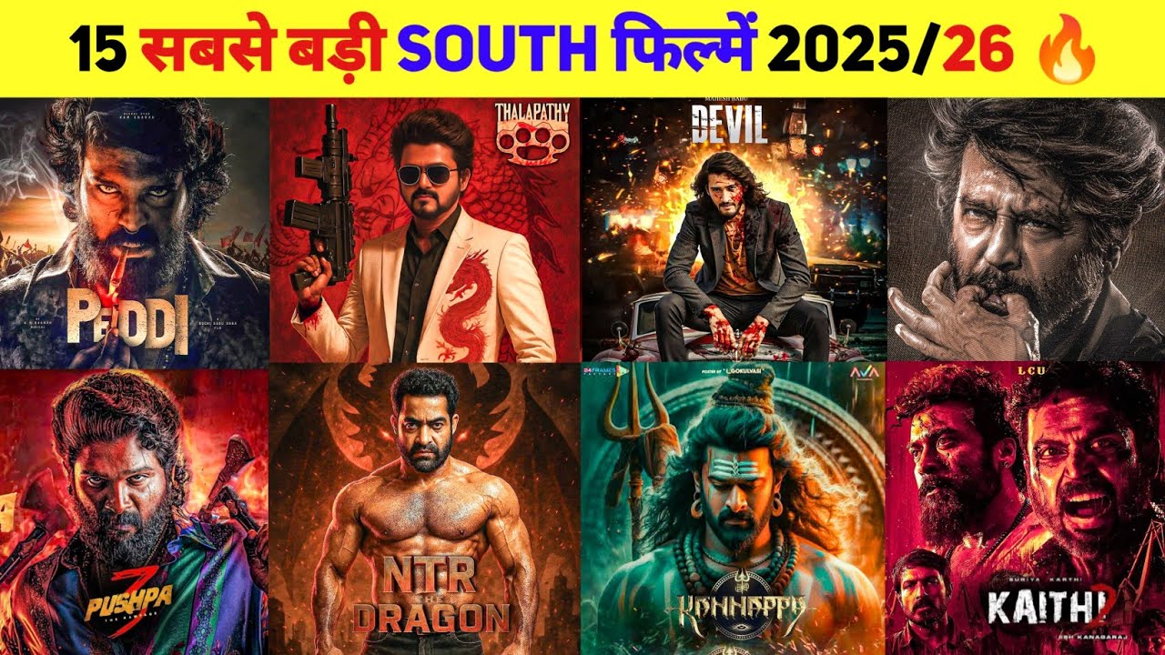 15 Upcoming Biggest SOUTH Pan Indian Movies 2025-2026 Hindi | Upcoming ...