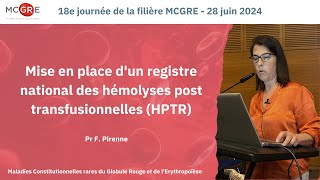 Registre National Des Hémolyses Post Transfusionnelles Hptr
