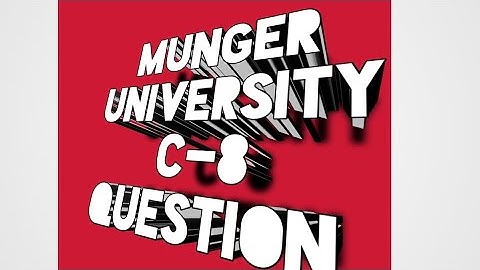 C-8 QUESTION PAPER 2020 MUNGER UNIVERSITY