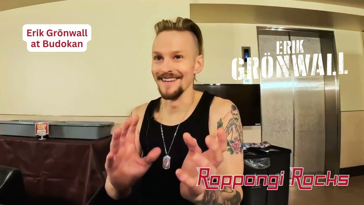 Backstage interview with Erik Grönwall at Budokan