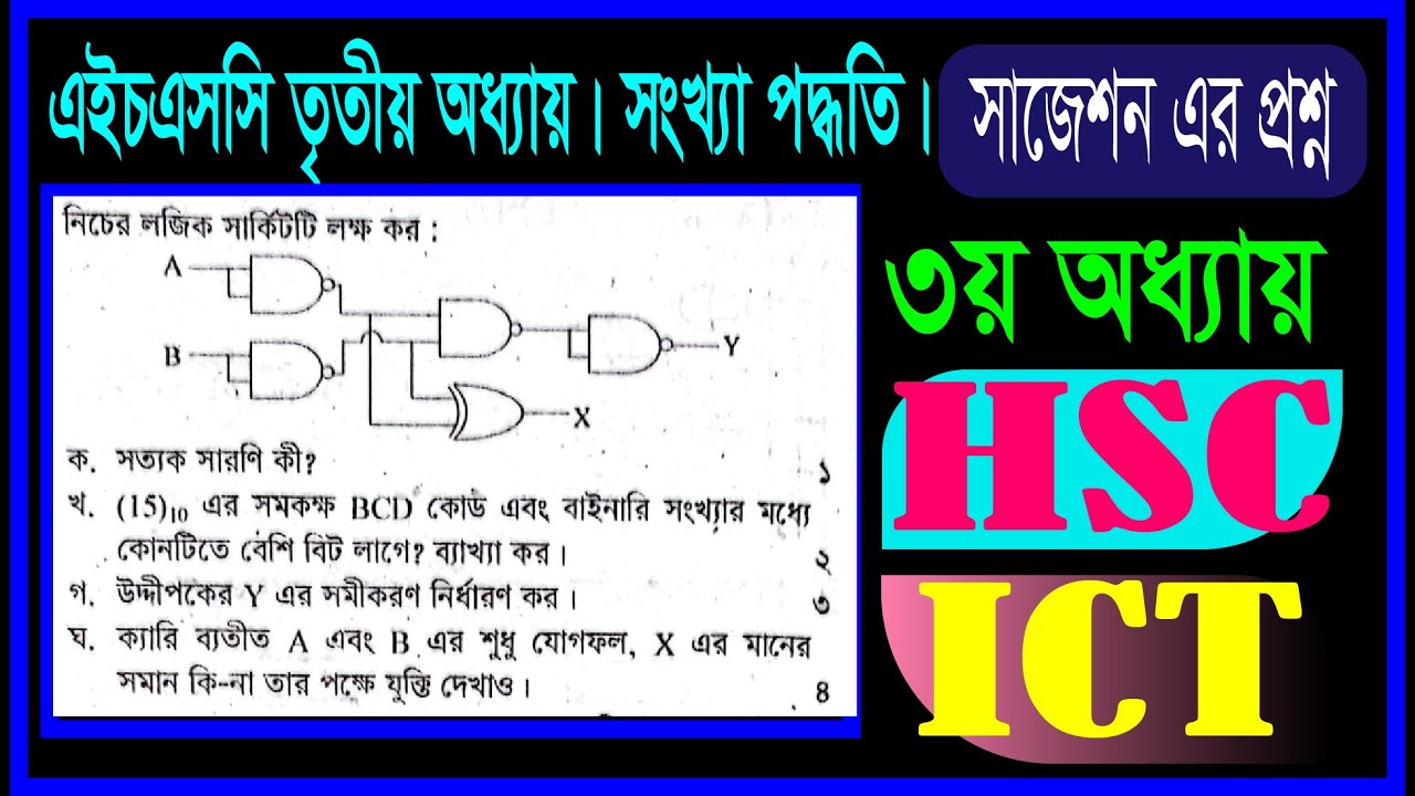 সাজেশন সমাধান।।তৃতীয় অধ্যায়।। বোর্ড প্রশ্ন ।। গেইট।।Board question ...