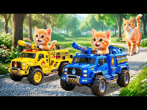 Mama Cat Trims Fur on the Farm and Makes Tiger Hat For Kittens At Home🐾🎩🐯