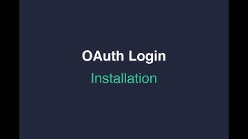 Oauth Login Version 2 Installation