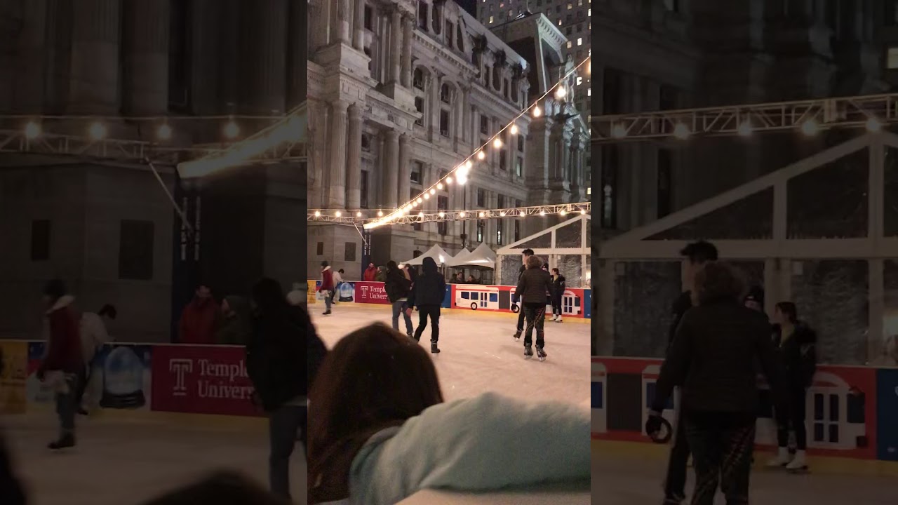 Ice Skaters at Philadelphia’s City Hall