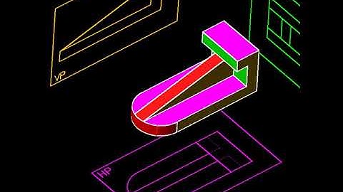 Isometric to orthographic conversions | Problem #3 - Short | Engineering Graphics with AutoCAD