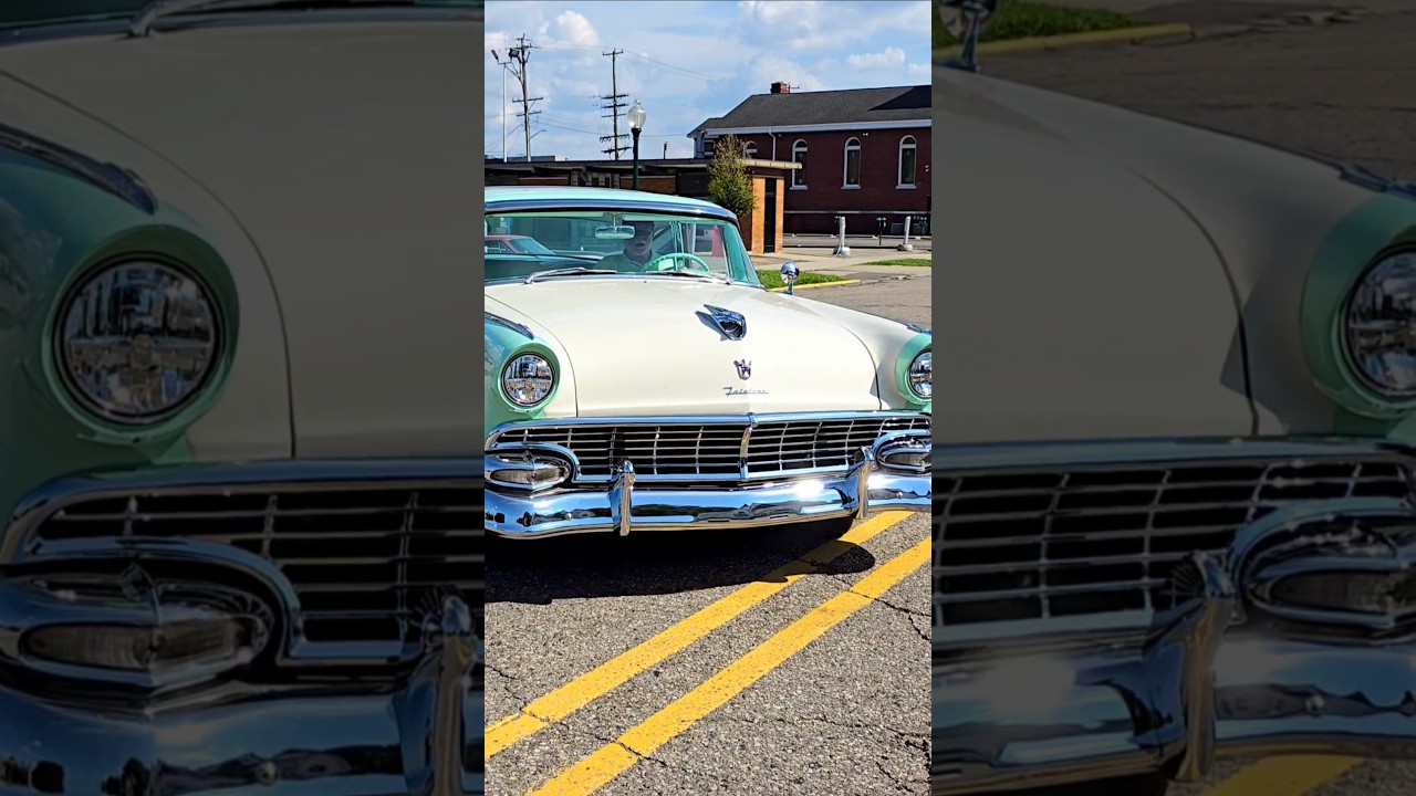 1956 Ford Fairlane Crown Victoria Classic Car Drive By Engine Sound Rockin Rods n' Rochester 2025