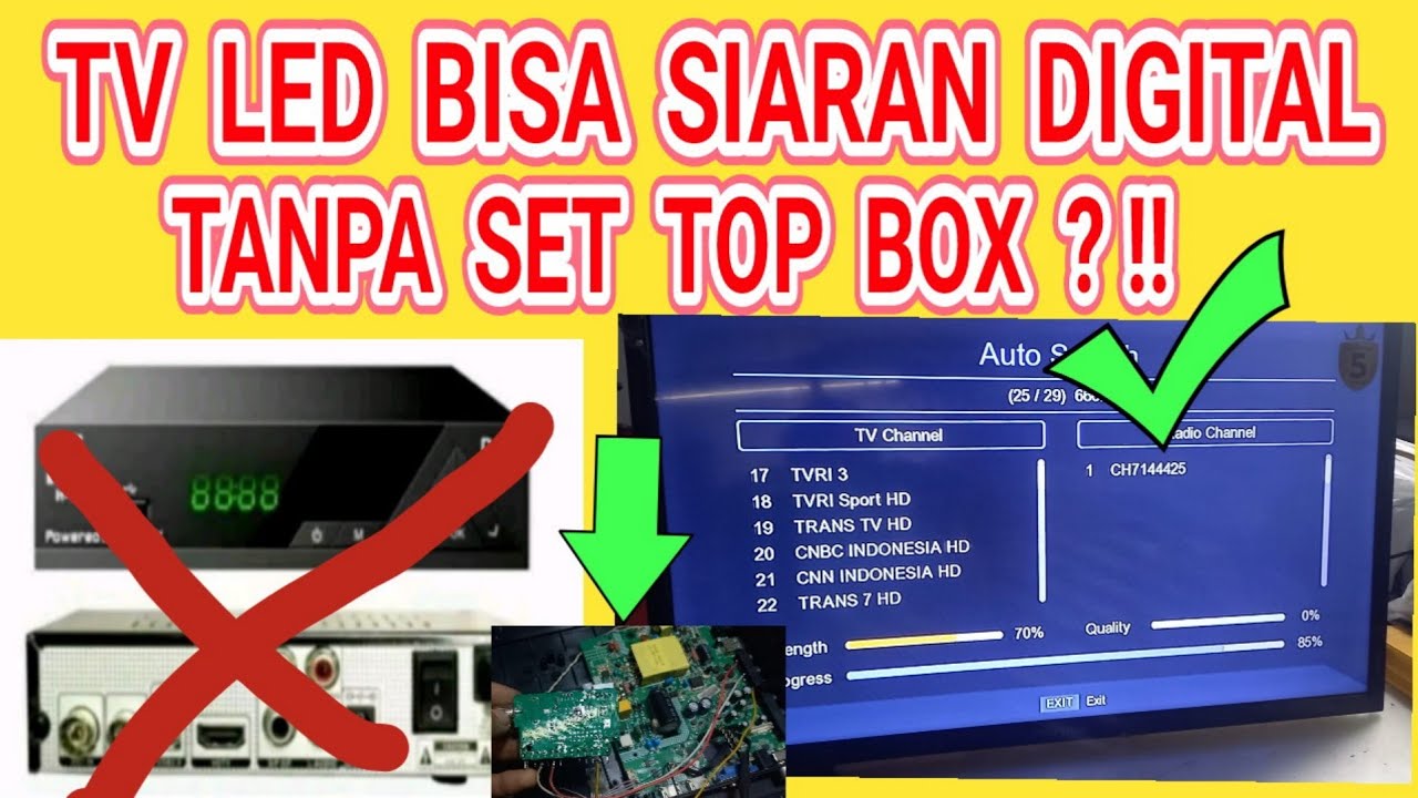 CARA PASANG TUNER TV DIGITAL DI LED POLYTRON