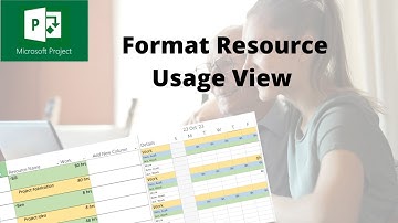 Format Resource usage or Task usage views in Microsoft Project