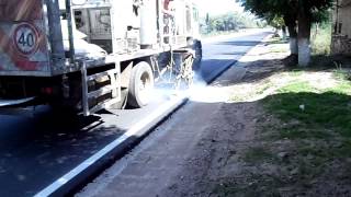 ASFALTO EN CONLARA - 23 de Febrero-Marcación de la Ruta