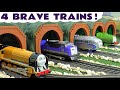 Toy Train Stories Featuring 4 BRAVE Thomas and Friends Trains