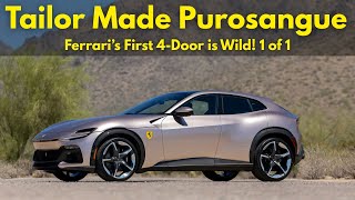 Ferrari's First 4 Door is Wild! 1 of 1 Tailor Made Ferrari Purosangue